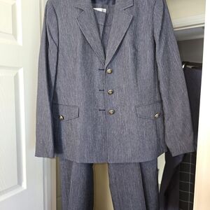 Kasper Gray Textured Blazer Size 16 and Trouser Suit Size14